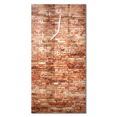 Ceas de sticlă pe perete vertical Zid de cărămidă