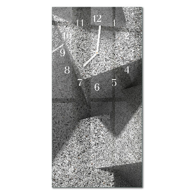 Ceas de sticlă pe perete vertical Masă de marmură