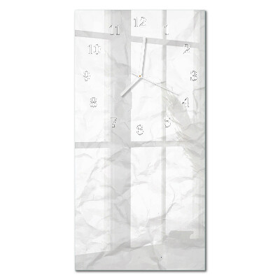 Ceas de sticlă pe perete vertical Hârtie