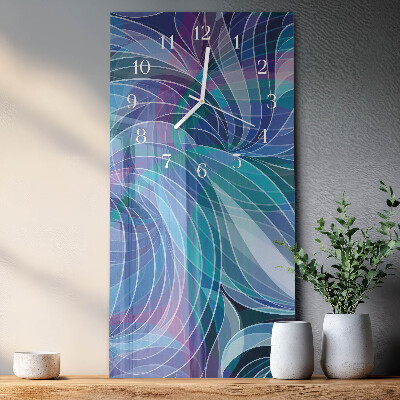 Ceas de sticlă pe perete vertical Abstracție