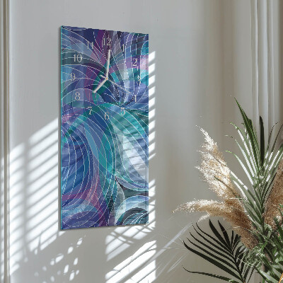 Ceas de sticlă pe perete vertical Abstracție