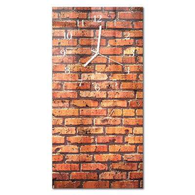 Ceas de sticlă pe perete vertical Zid de cărămidă