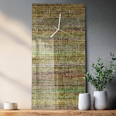 Ceas de sticlă pe perete vertical Material textil