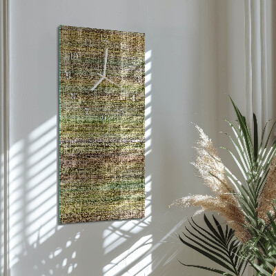 Ceas de sticlă pe perete vertical Material textil