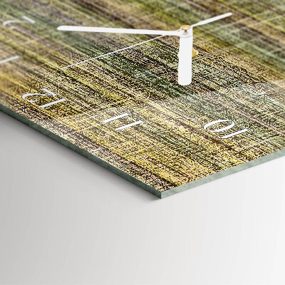 Ceas de sticlă pe perete vertical Material textil