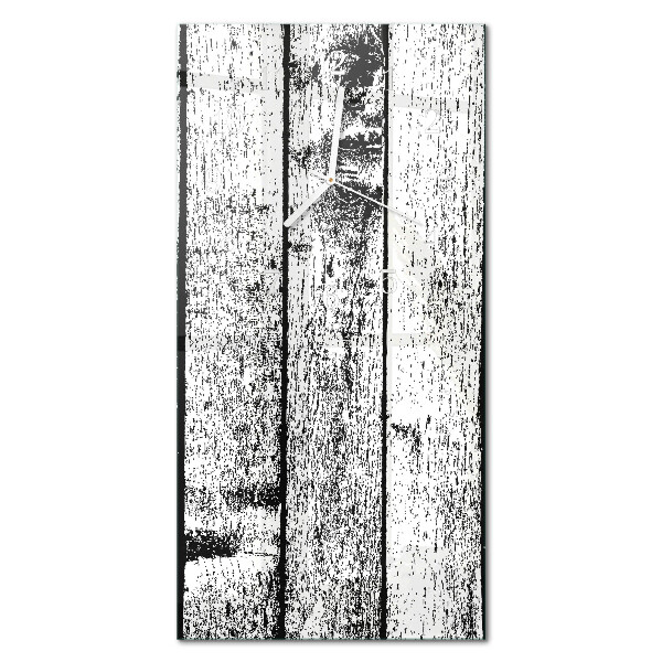 Ceas de sticlă pe perete vertical Lemn