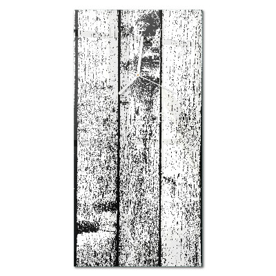 Ceas de sticlă pe perete vertical Lemn