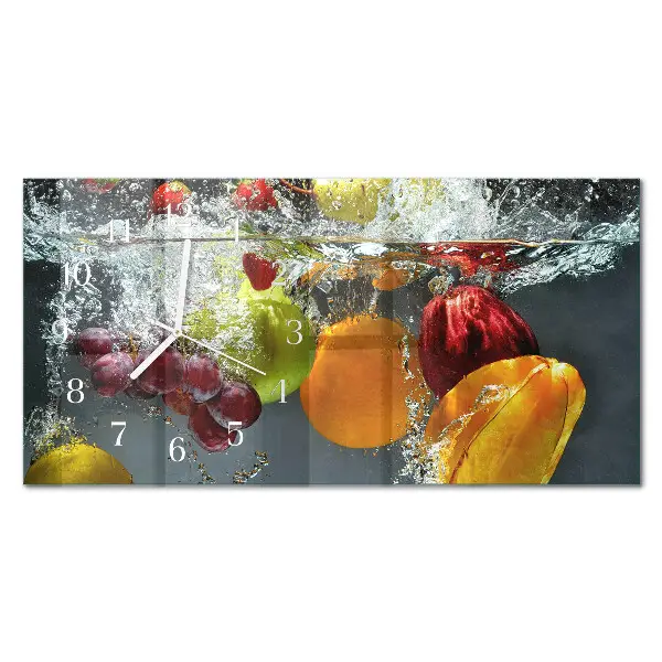 Ceas de sticlă pe perete orizontale Fruct unic