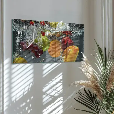 Ceas de sticlă pe perete orizontale Fruct unic