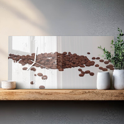 Ceas perete din sticlă orizontale Cafeina din boabe