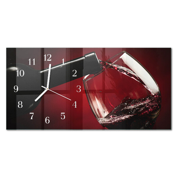 Ceas de sticlă pe perete orizontale Vas de vin