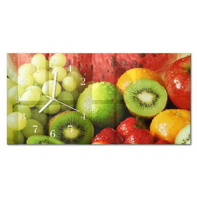 Ceas perete din sticlă orizontale Produse din fructe