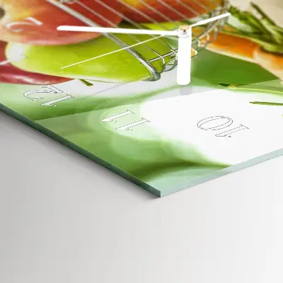 Ceas perete din sticlă orizontale Fructe și nectar