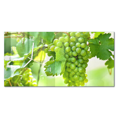 Ceas de sticlă pe perete orizontale Ciorchini de struguri