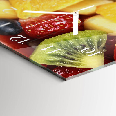 Ceas de sticlă pe perete orizontale Salată de fructe