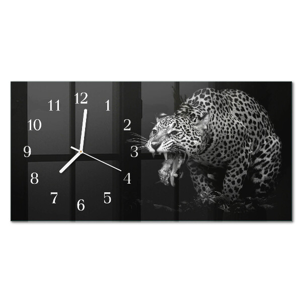 Ceas de sticlă pe perete orizontale Jaguar american