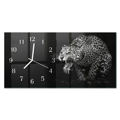Ceas de sticlă pe perete orizontale Jaguar american