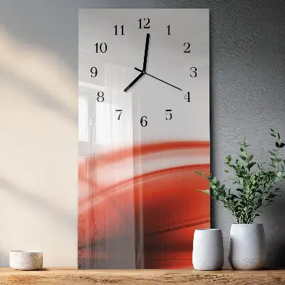 Ceas perete din sticlă dreptunghiular Linii abstracte