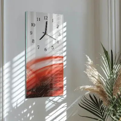 Ceas perete din sticlă dreptunghiular Linii abstracte