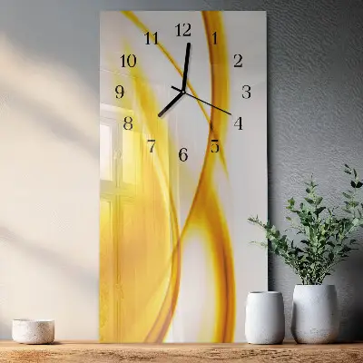 Ceas perete din sticlă dreptunghiular Artă abstractă