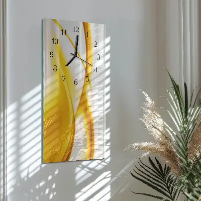 Ceas perete din sticlă dreptunghiular Artă abstractă