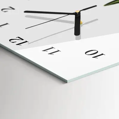 Ceas perete din sticlă dreptunghiular Floare