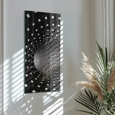 Ceas perete din sticlă dreptunghiular Tunel