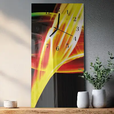 Ceas perete din sticlă dreptunghiular Abstracție