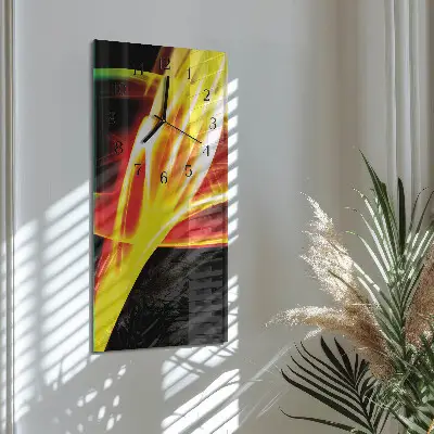 Ceas perete din sticlă dreptunghiular Abstracție