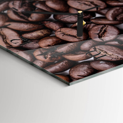Ceas perete din sticlă dreptunghiular boabe de cafea