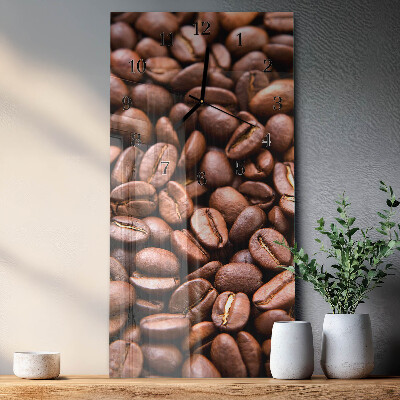 Ceas perete din sticlă dreptunghiular boabe de cafeină