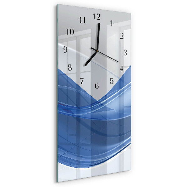 Ceas perete din sticlă dreptunghiular Linii abstracte