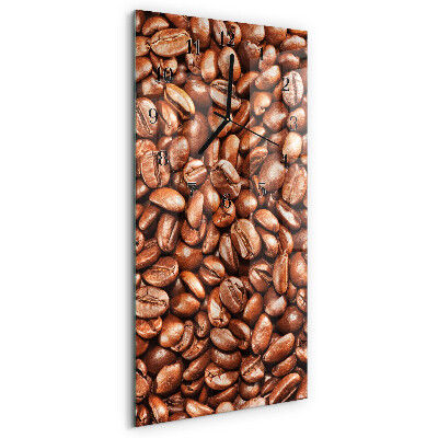 Ceas perete din sticlă dreptunghiular boabe de cafea