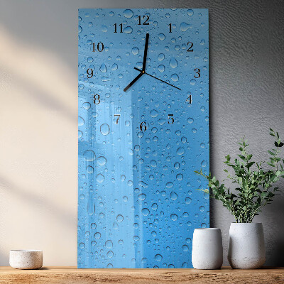 Ceas perete din sticlă dreptunghiular O picătură de apă