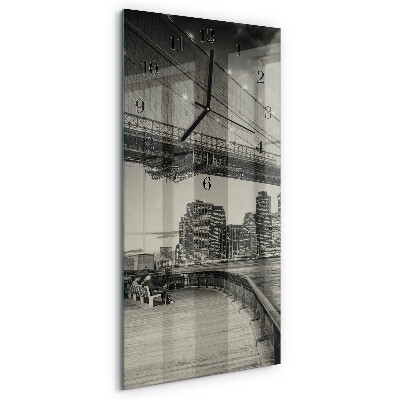Ceas perete din sticlă dreptunghiular Perspective