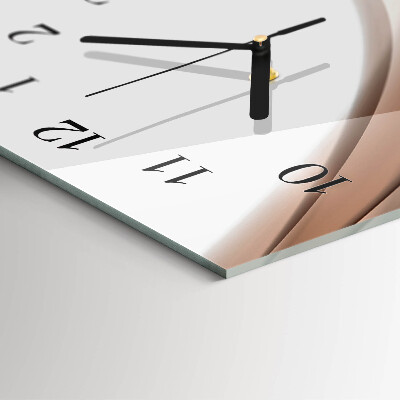 Ceas perete din sticlă dreptunghiular Linii abstracte