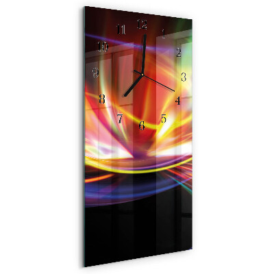 Ceas perete din sticlă dreptunghiular Artă abstractă