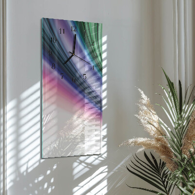 Ceas perete din sticlă dreptunghiular Linii abstracte