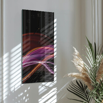 Ceas perete din sticlă dreptunghiular Artă abstractă