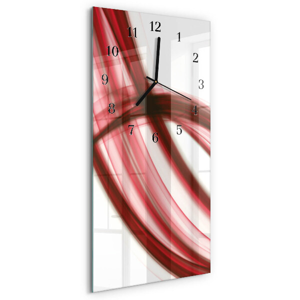 Ceas perete din sticlă dreptunghiular Linii abstracte