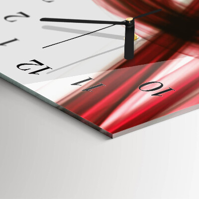 Ceas perete din sticlă dreptunghiular Linii abstracte