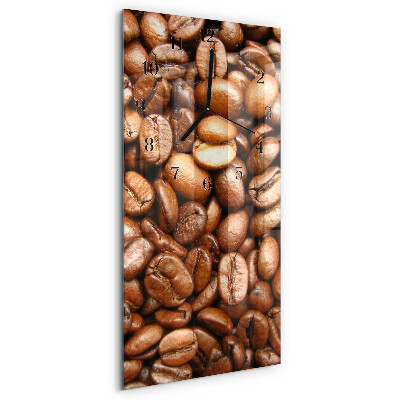 Ceas perete din sticlă dreptunghiular boabe de cafea