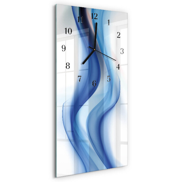Ceas perete din sticlă dreptunghiular Fum abstract