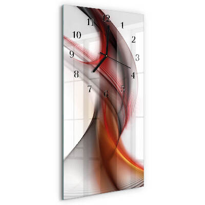 Ceas perete din sticlă dreptunghiular Linii abstracte