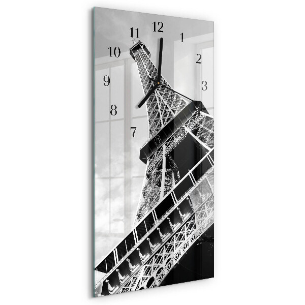 Ceas perete din sticlă dreptunghiular Turnul Eiffel