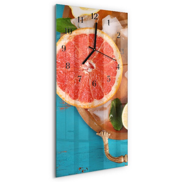 Ceas perete din sticlă dreptunghiular Grapefruit