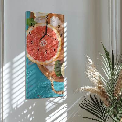 Ceas perete din sticlă dreptunghiular Grapefruit