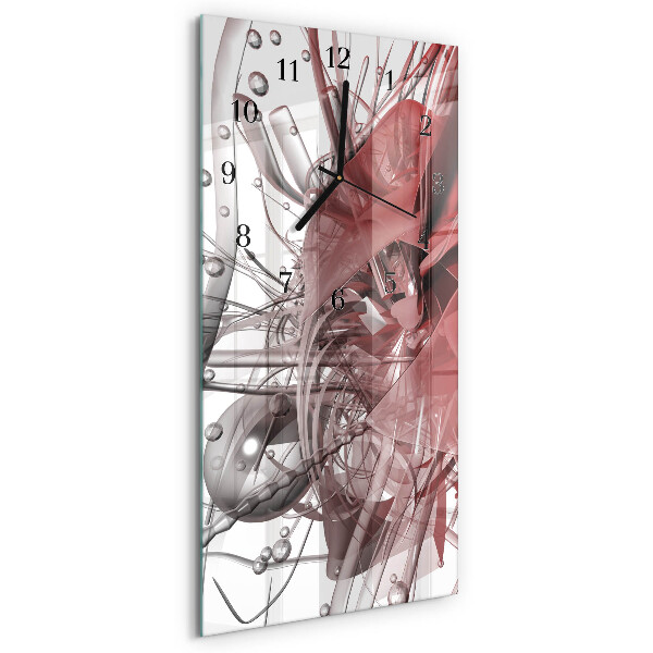 Ceas perete din sticlă dreptunghiular Haos