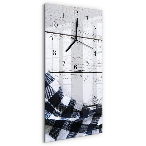 Ceas perete din sticlă dreptunghiular Masă din material textil