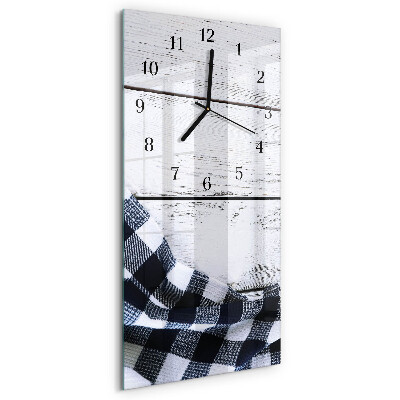 Ceas perete din sticlă dreptunghiular Masă din material textil